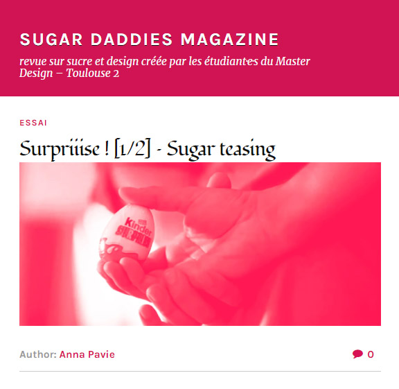 Capture d'écran du Sugar daddies magazine