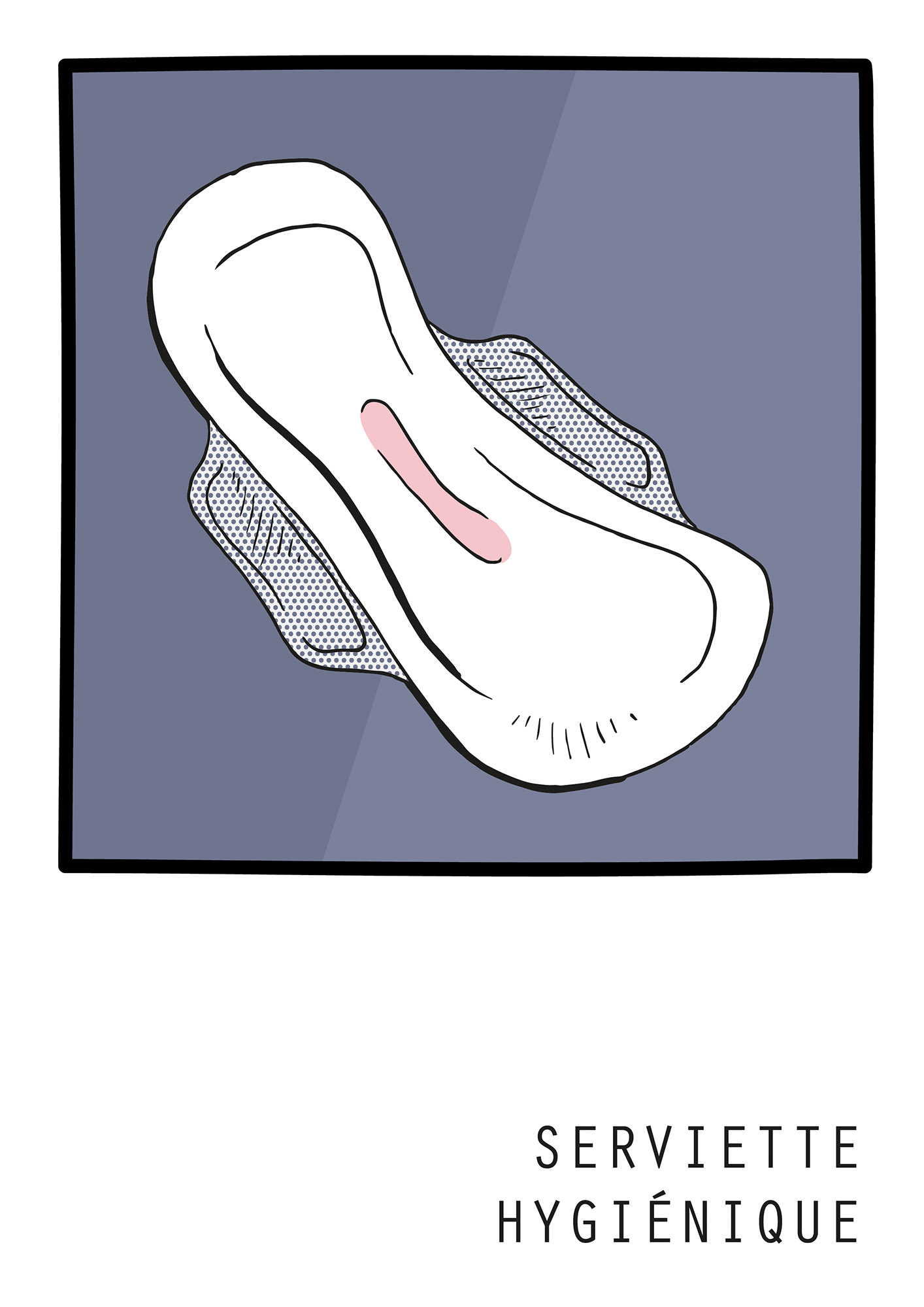Illustration d'une serviette hygiénique