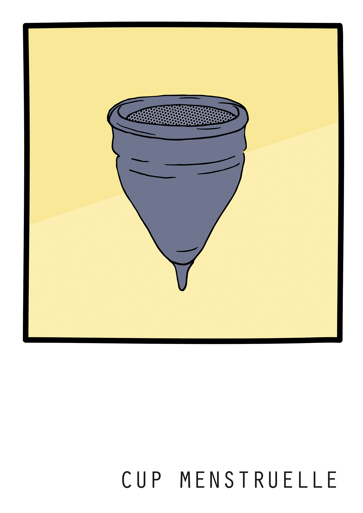 Illustration d'une cup menstruelle