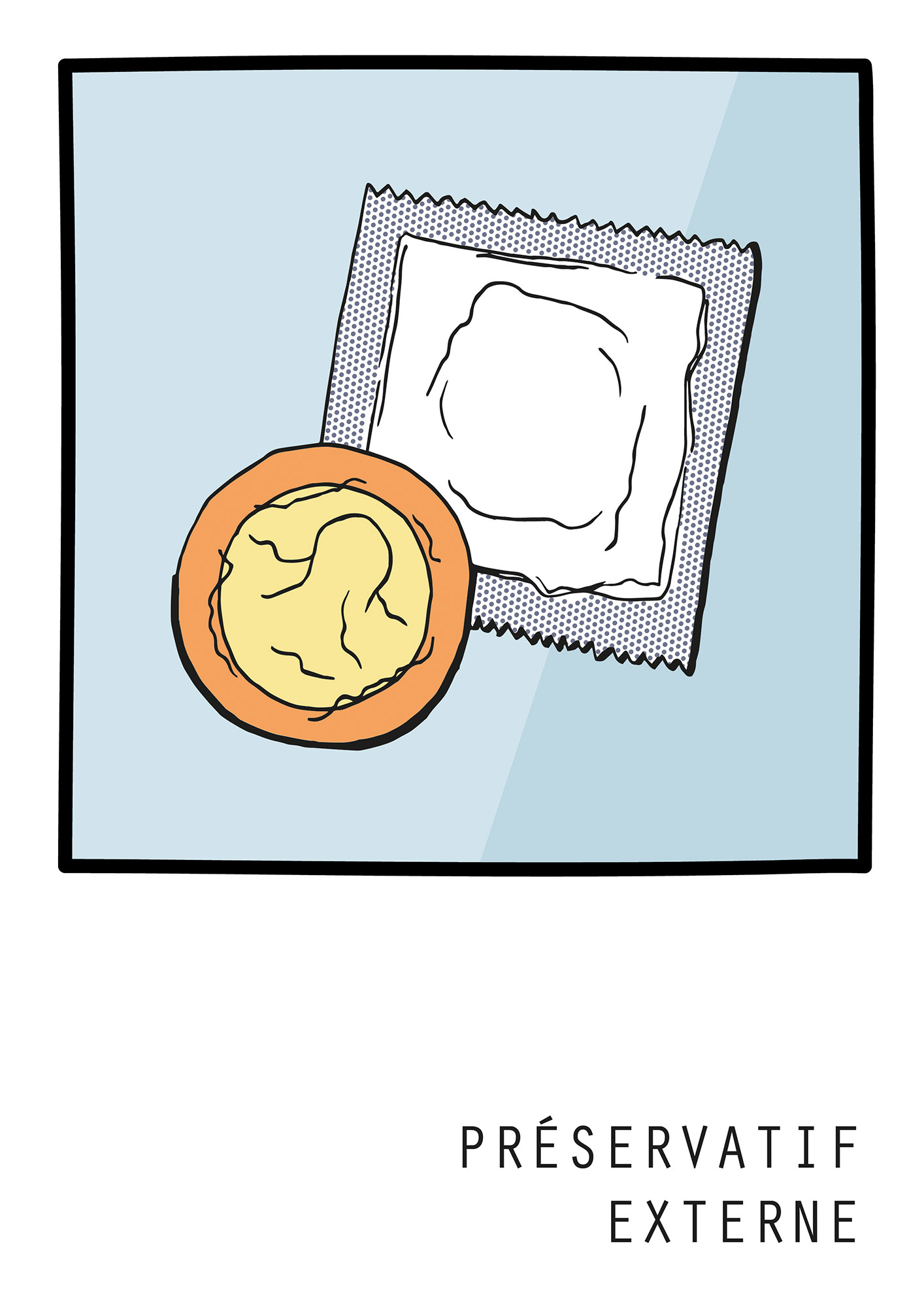 Illustration d'un préservatif externe