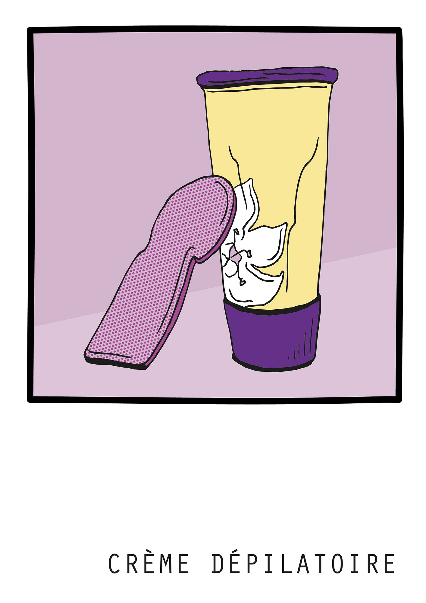 Illustration d'une crème dépilatoire
