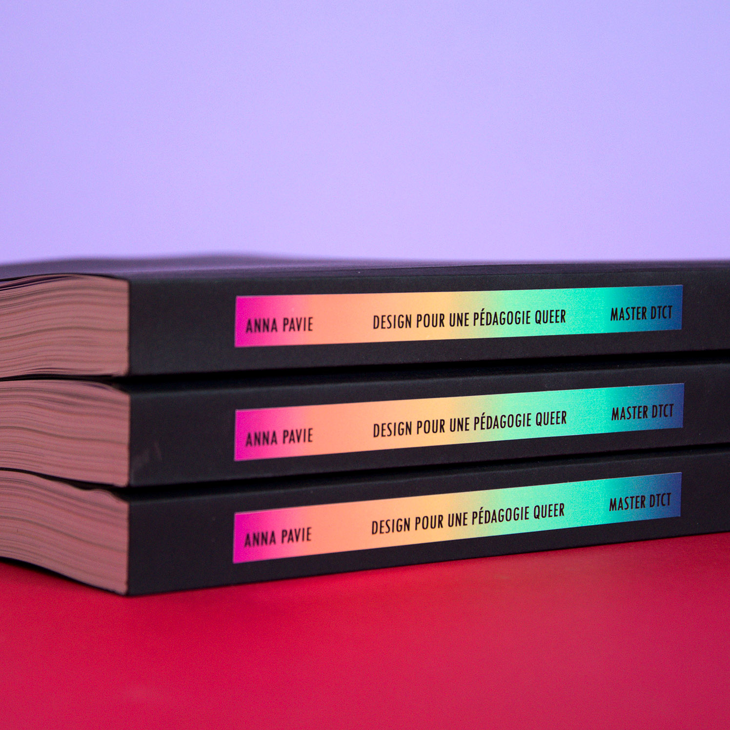 MÃ©moire Design pour une pÃ©dagogie queer (Anna Pavie) : dos de l'ouvrage
