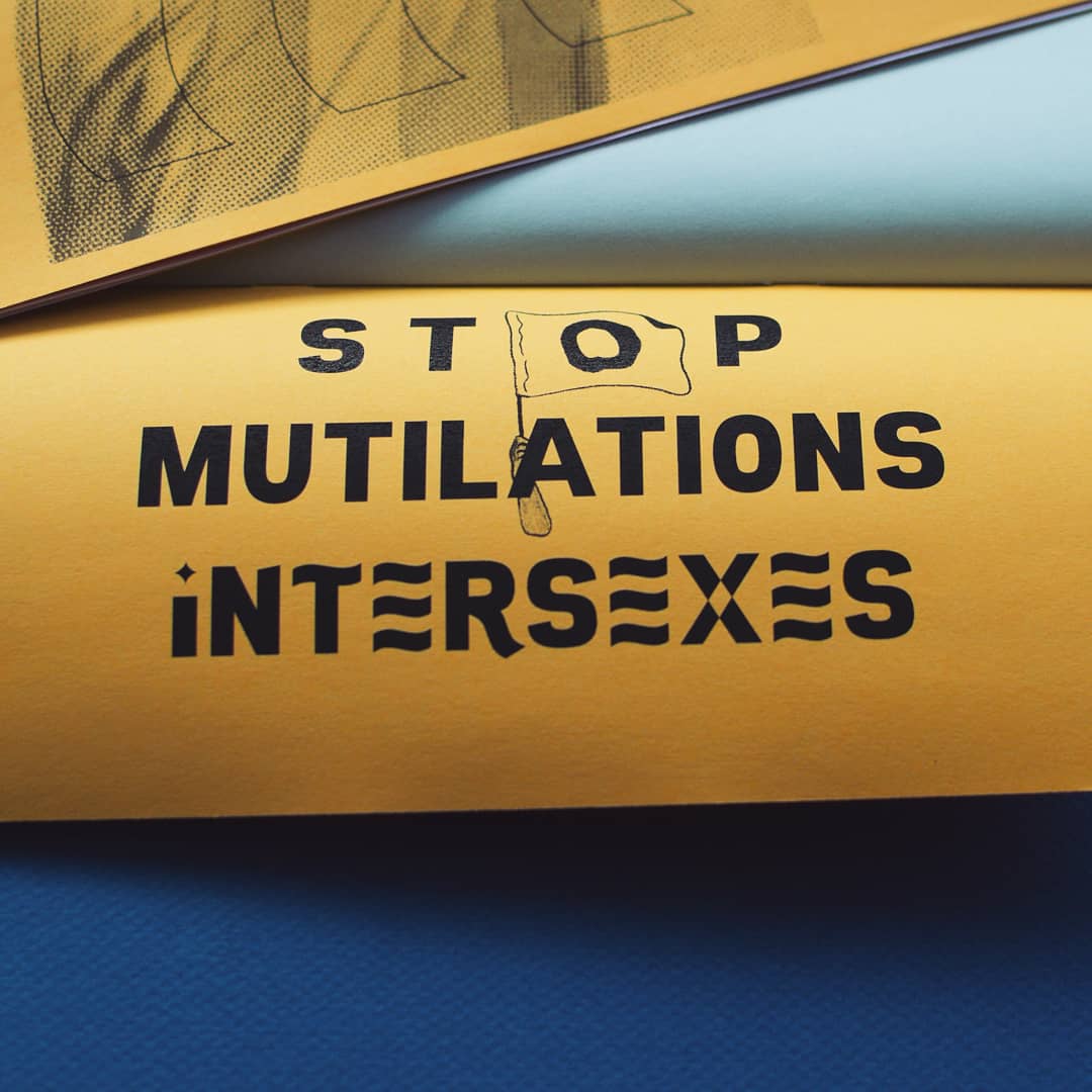 Extrait du specimen de la fonte Gendercool : stop mutilations intersexes
