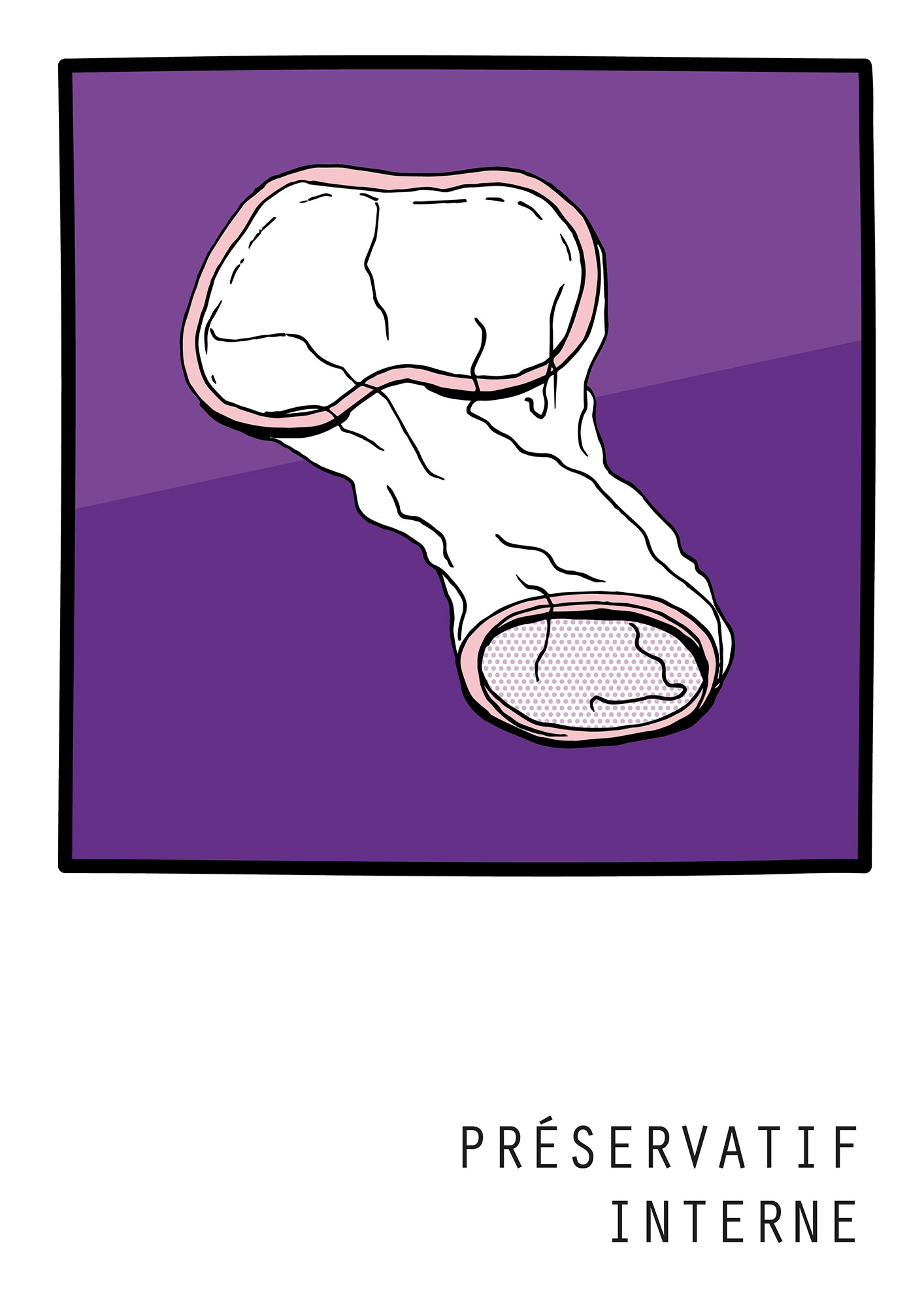 Illustration d'un préservatif interne