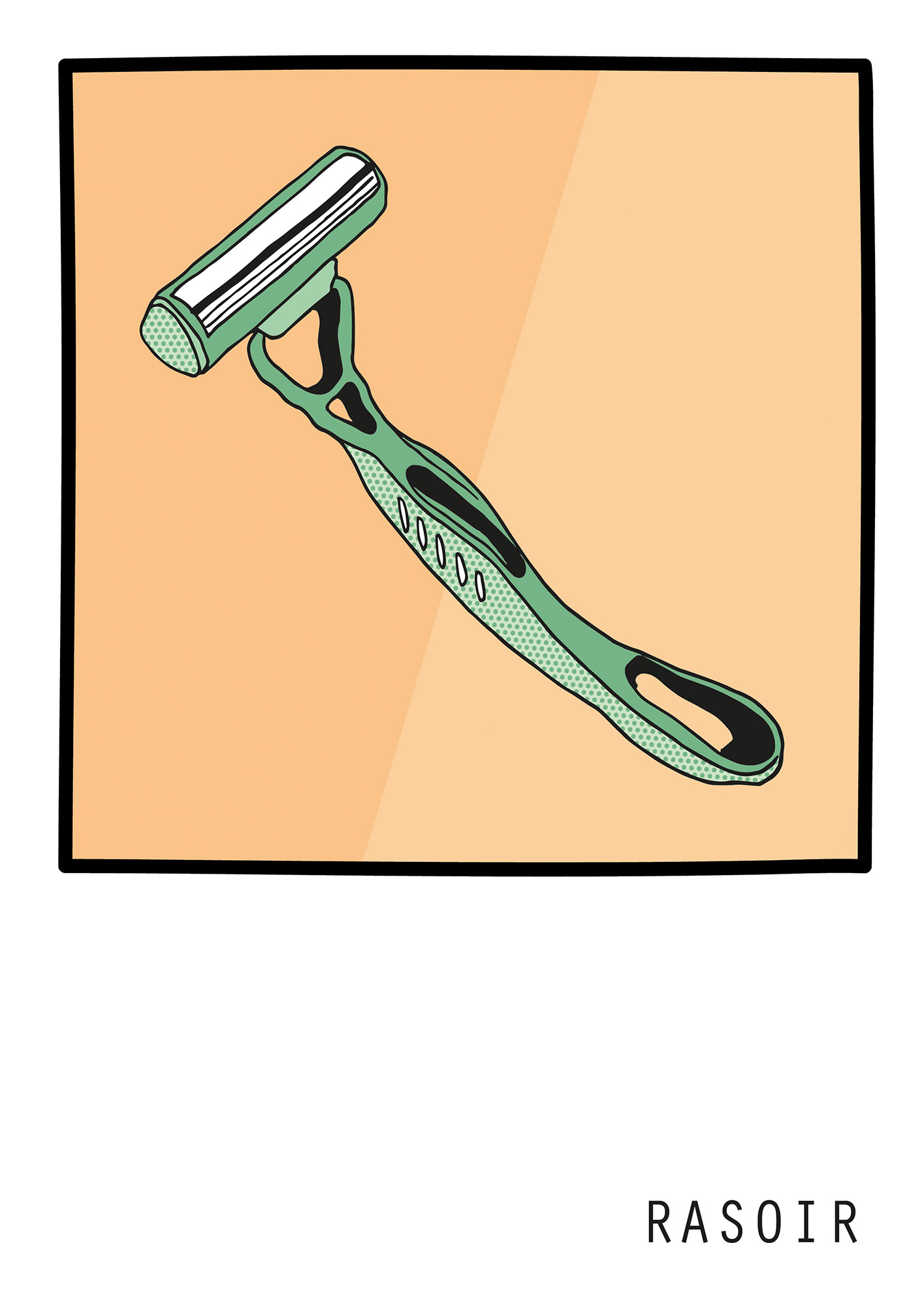Illustration d'un rasoir